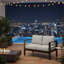 50" All-Weather Aluminum Patio Loveseat With Thick Cushions  Frame-1483952729-1483952728