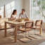 Benett Modern 46cm Natural Woven Rattan Dining Chairs with Metal Frame Small Kitchen Side Chairs-595105645-602722783