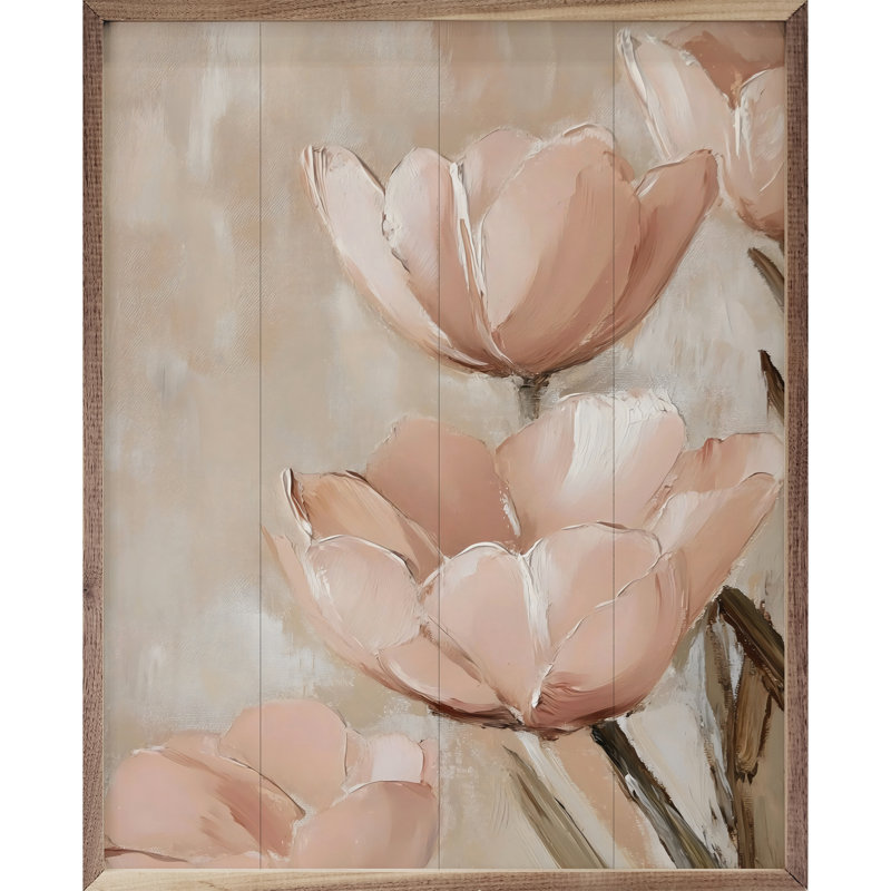 Dusty Pink Floral par Franklyn Gregory, H 20 po x l 16 po