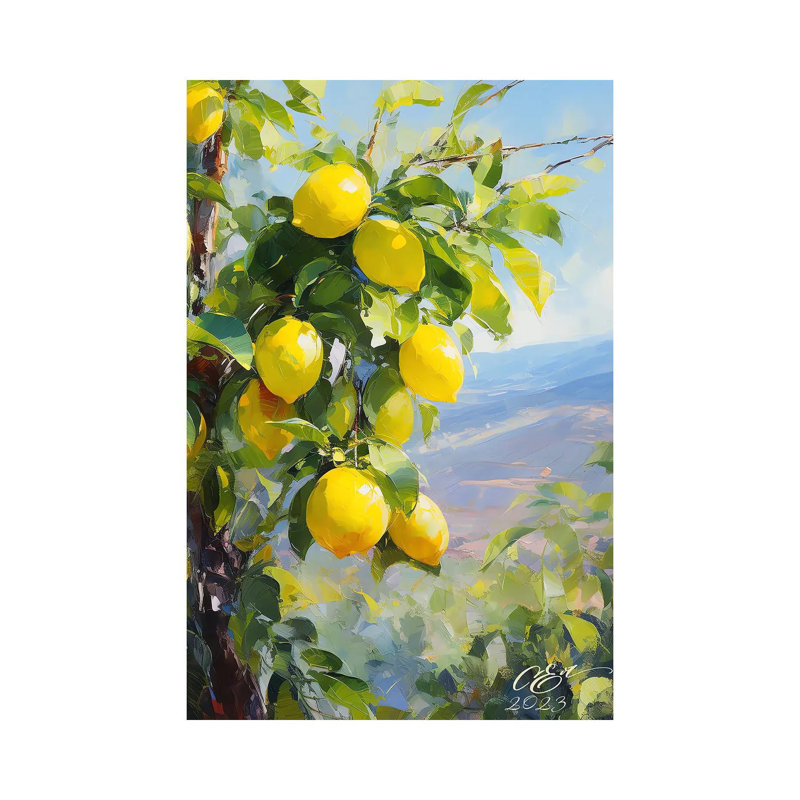 «Sunny Impressionism In Decembre», reproduction d'art murale encadrée, H 18 po x l 12 po, Toile tendue, Ne s’applique pas
