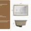 16 Inch Rectangle Undermount Bathroom Sink Under Counter Vanity Sink Opening Size White Porcelain Basin Sink Para Baños