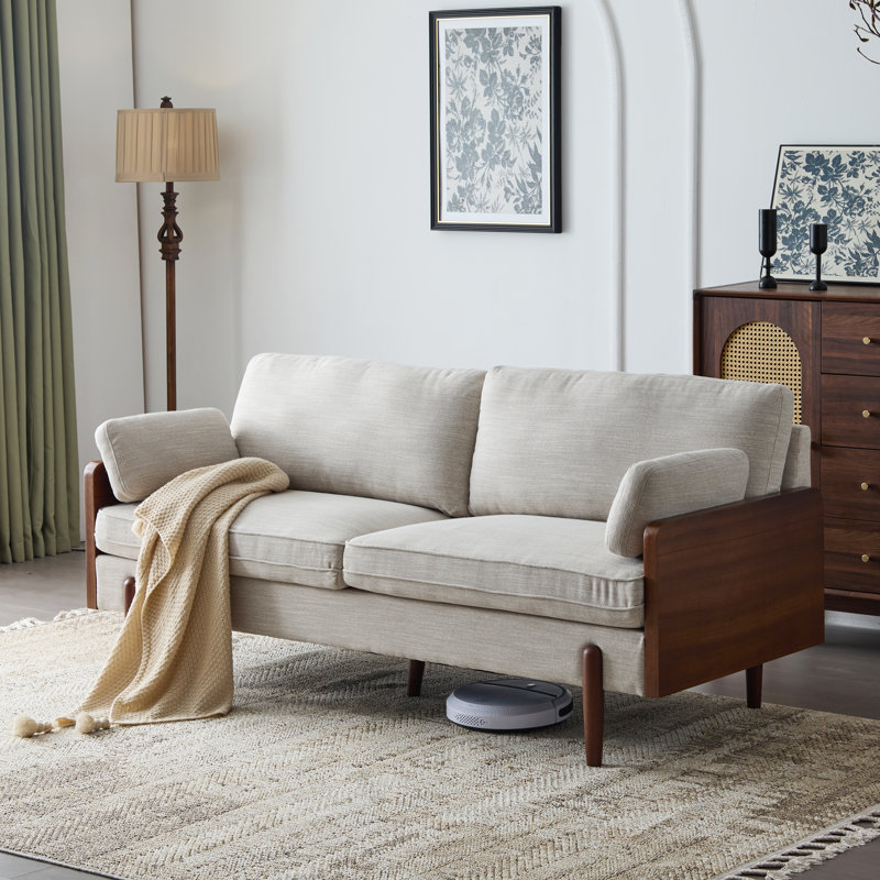 Brondby Modern Uphosltered Sofa, Beige