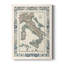 Border Map of Italy, reproduction sur toile encadrée-1556572827-1556572826