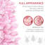 Arbre de Noël artificiel enneigé avec forme de crayon, branches réalistes en pin, lumières DEL blanc chaud, ouverture automatique, rose-115294595
