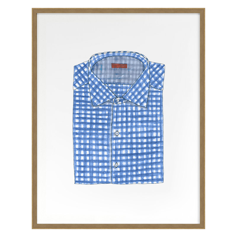 Chemise 3 par Erin Lin - impression d'un seul cadre, H 37 po x l 29 po, Cadre en chêne