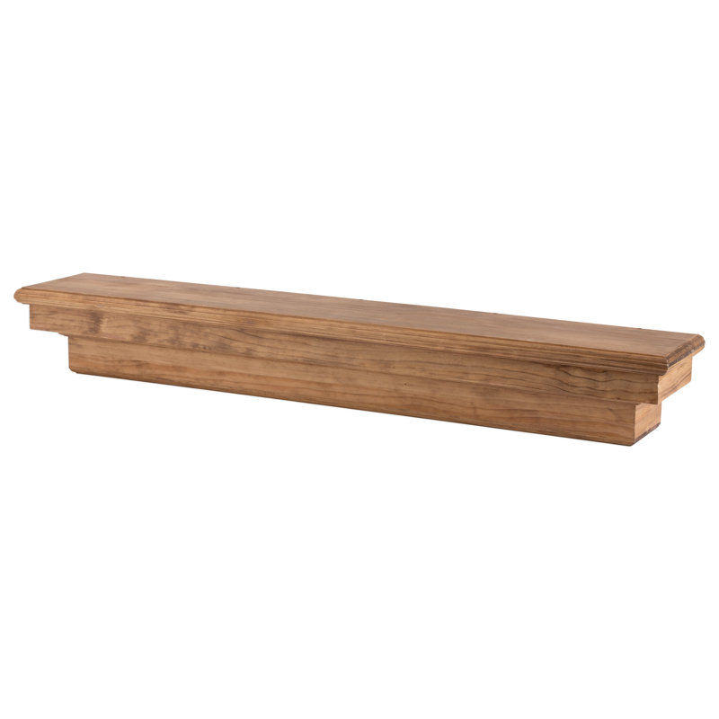 Dogberry Collections French Corbel Mantel Shelf, Aged Oak, 60"