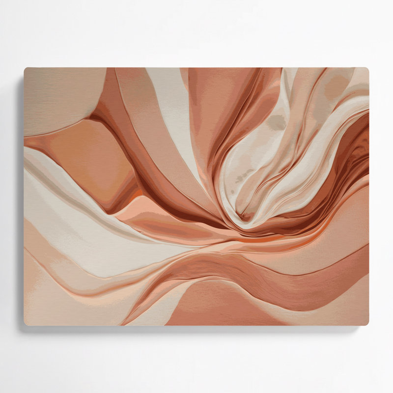 «Lyrical Abstraction 74», art mural en métal beige, H 11 po x l 14 po
