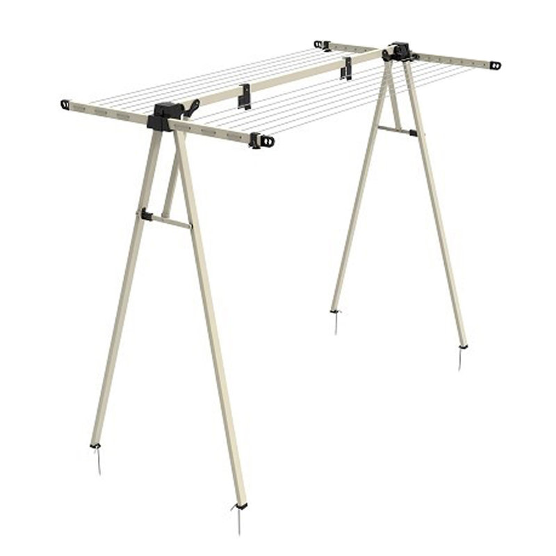 Daytek Steel Portable A-Frame Drying Rack, White Mist