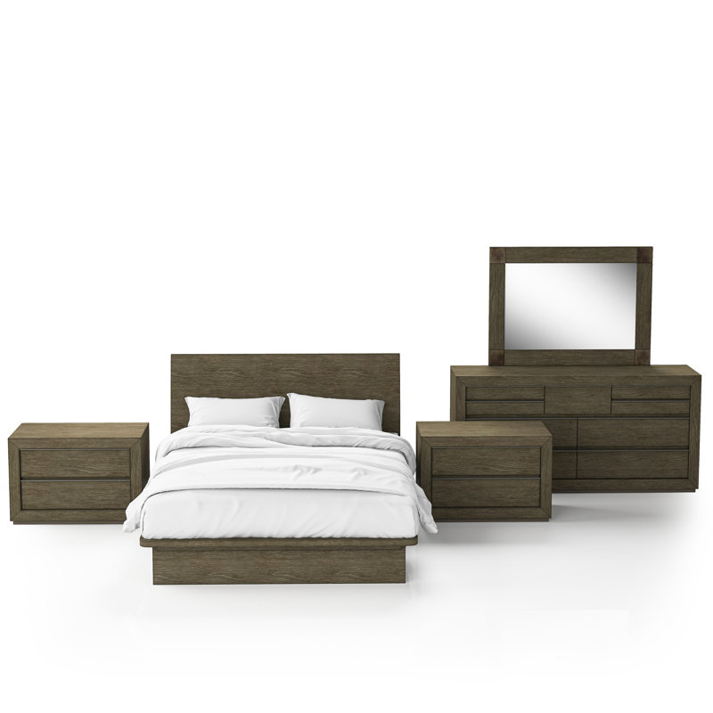 Ensemble de chambre avec lit plateforme 5 pièces Trevail