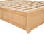 Lit plateforme en bois avec espace de rangement en dessous et 2 tiroirs - construction stable, structure de couleur naturelle,