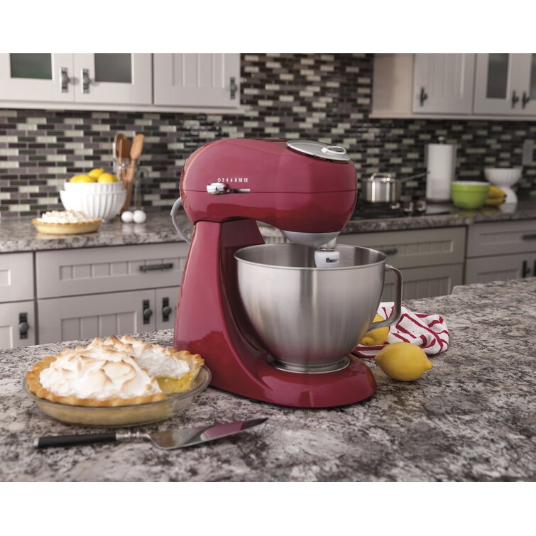 Hamilton Beach Eclectrics All-Metal Stand Mixer - Carmine Red