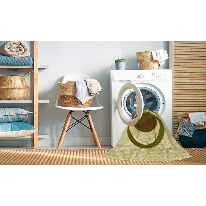 Tapis 100% à motif lavable à la machine 2989 9, Rectangle 7 pi x 9 pi