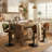 Modern Upholstered Swivel 24”H Barstool, Adjustable Height Counter Stool With Bentwood, Boucle Upholstered Bar Stool With Metal Frame-1309080974