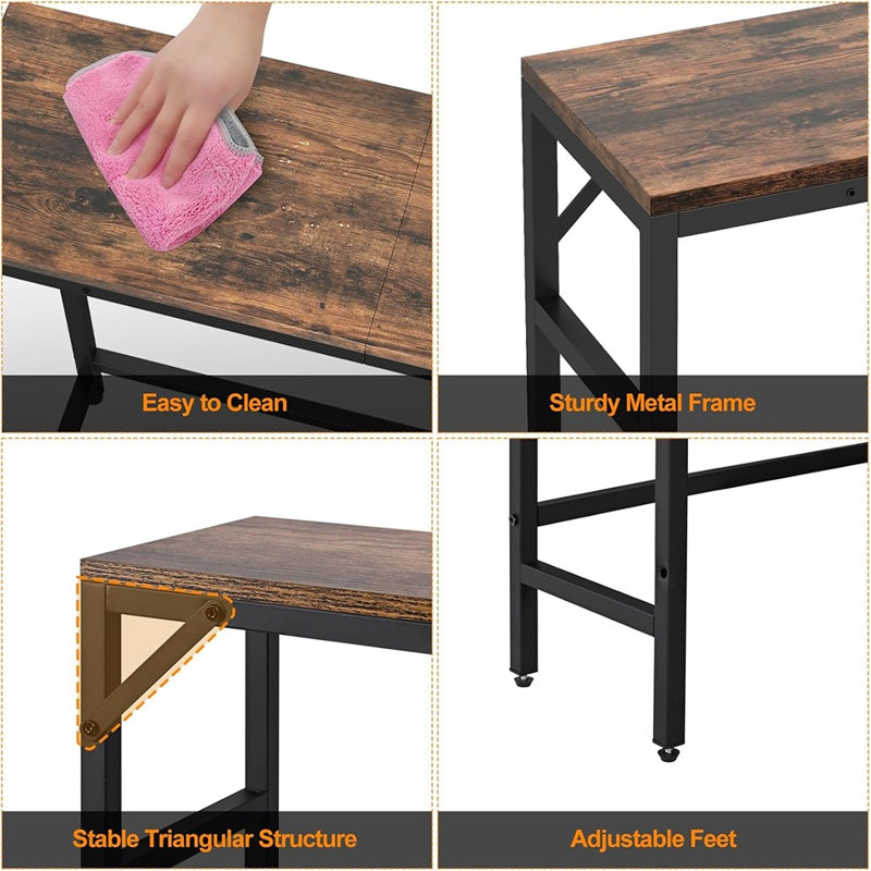 Console étroite, table d'entrée de 29,5 po avec 2 barres de soutien, ...