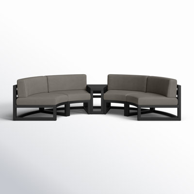 Bergeron Outdoor Curved Patio Sectional with Sunbrella Cushions -  Joss & Main, 221B263A01454D77B63DAF5EEA1A1FE3