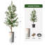 Arbre artificiel dans un pot de fleurs moderne, décoration d'arbre en soie d'olivier artificiel (pot et arbre)-938195091-925170724