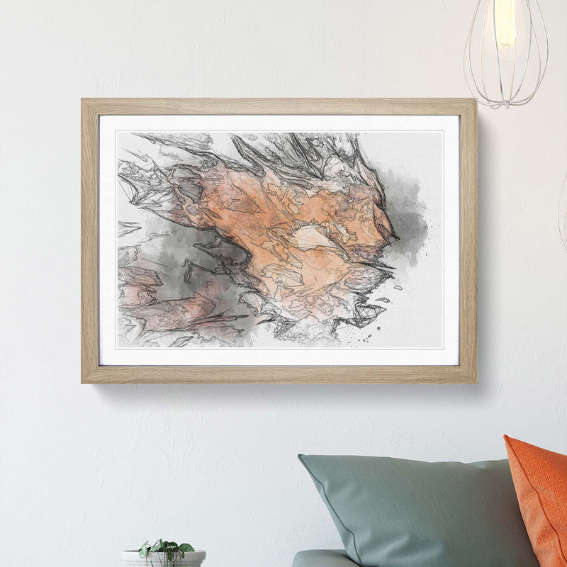 Seconds of Want in Abstract - Picture Frame Graphic Art Print, 40cm H x 60cm W x 2cm D, Oak