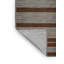 Tapis gris à rayures horizontales lavable à la machine
