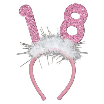 "18" Glittered Boppers with Marabou