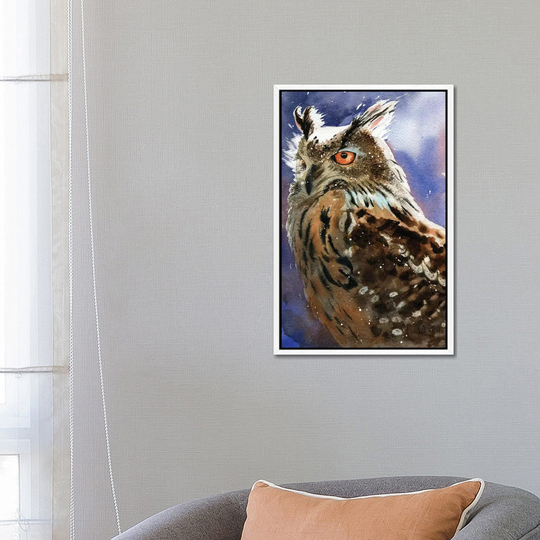 Owl Eyes von Rachel Parker - Galerie-verpackte Leinwand Giclée