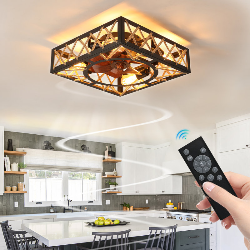 Ventilateur de plafond rustique et télécommande Farmhouse