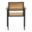 Chaise de cour arrière - et noir, bois, moderne et extérieur tendance