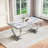 70" Dining Table Set, Faux Marble Dining Table Set With High Backrest Dining Chairs, Modern Kitchen & Dining Room Sets-2028345411-2031958850-2031958685