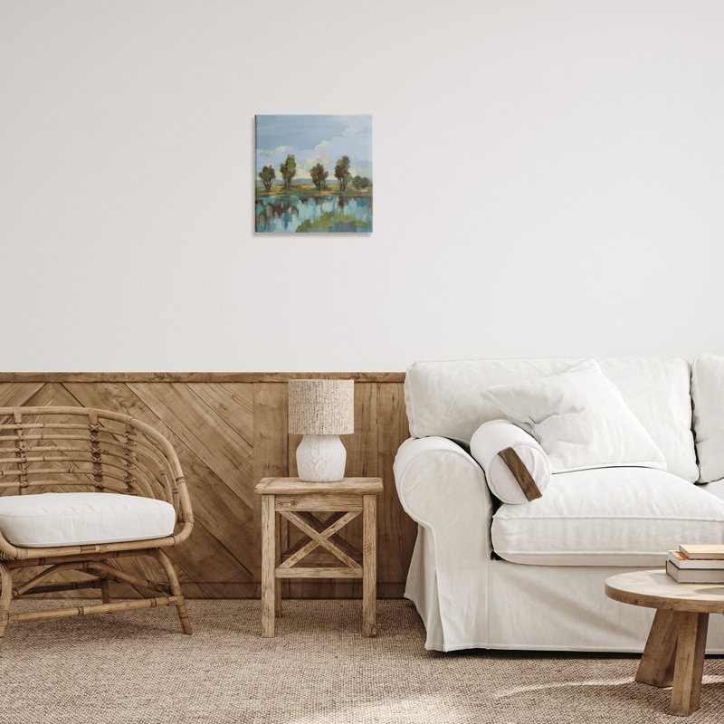 «Scenic River Reflections Canvas» par Silvia Vassileva, H 17 po x l 17 po