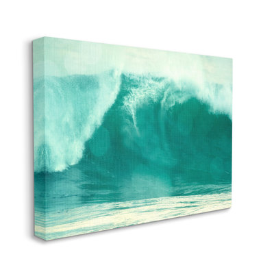 «Sun Spot Tidal Wave Tropical Surfing Coast Stretched», art mural par Ashley Calhoun