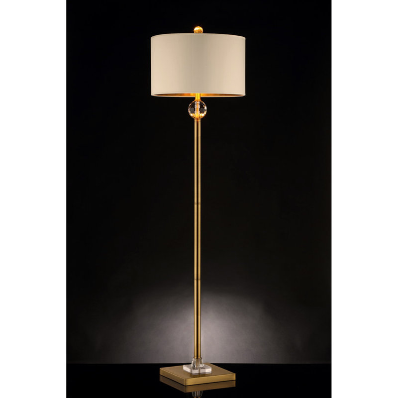 Lampe sur pied colonne or en cristal 63,25 pouces Dreyfuss Perspicio