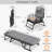 3 in 1 Folding Bed with Mattress, Portable with 6 Adjustable Positions, Foldable Hideaway Cot-64715175