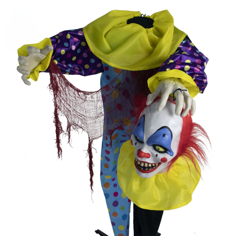 Life-Size Scary Talking Clown with Flashing Red Eyes