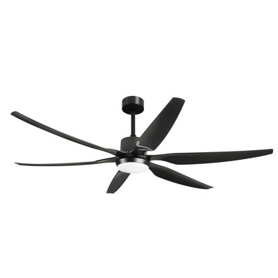 Ventilateurs de plafond en bois 66 "avec lumières, télécommande, intérieur / extérieur