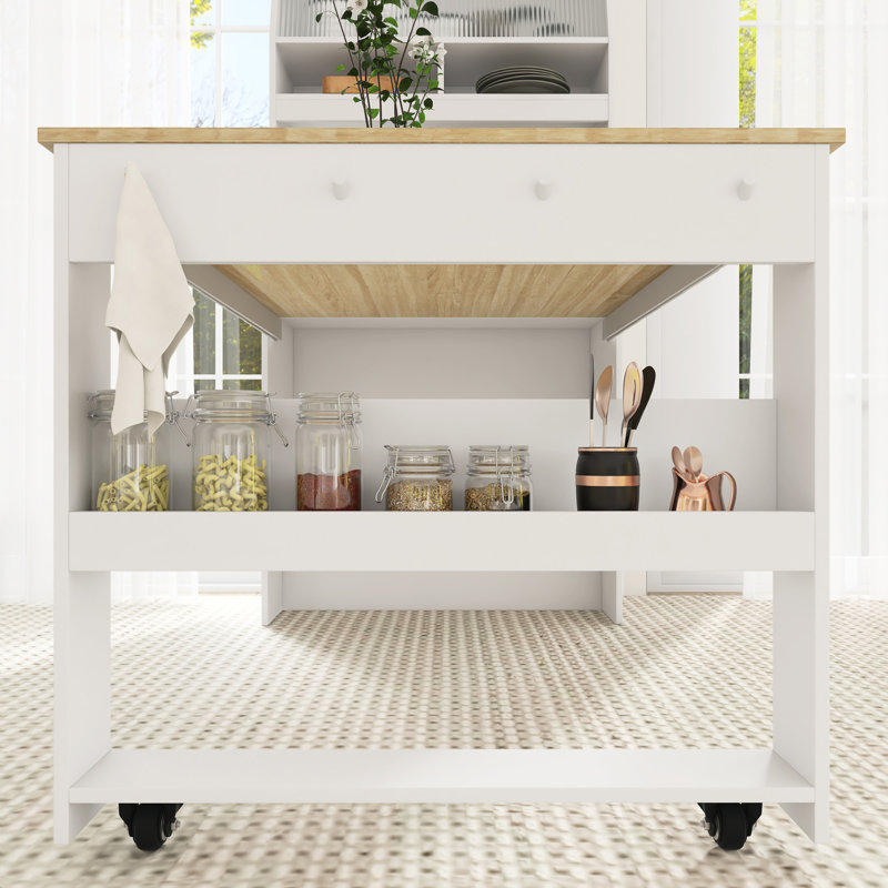 Table de salle à manger pliable de 33,5 po de largeur avec huche, table pliante, Blanc/naturel