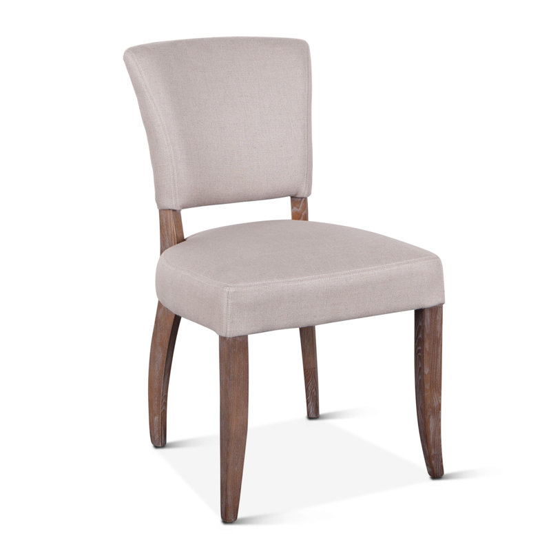 Mindy Upholstered Dining Chair, Asphalt Gray , White