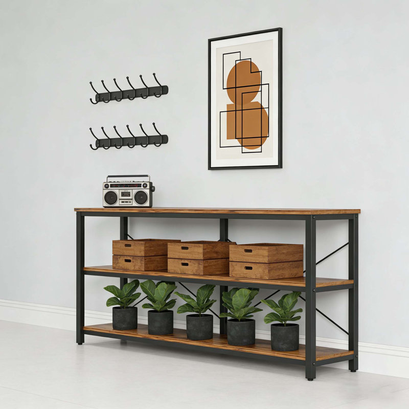 Console 70,9 po, canapé à 3 niveaux avec structure en métal