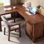 Bureau rectangulaire en bois massif brun noisette-187666261-187666257