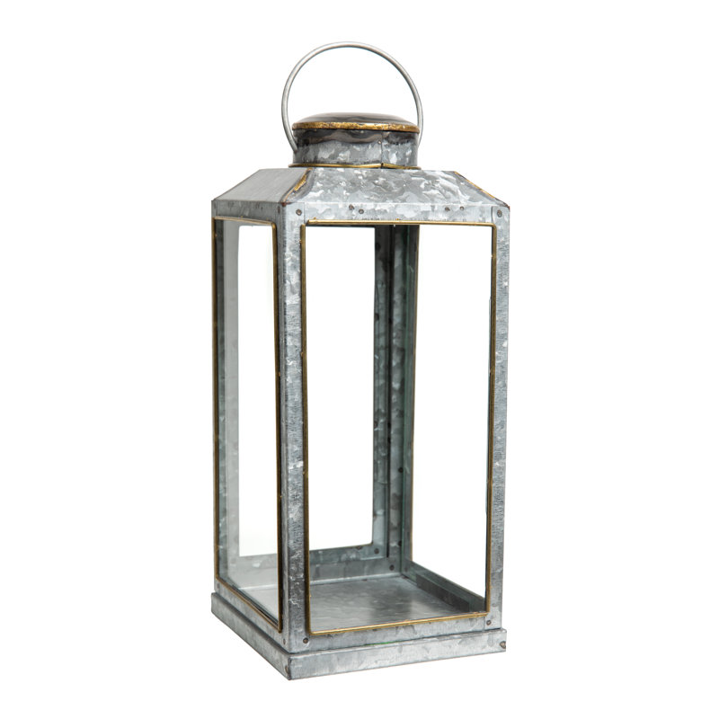 Lanterne en fer, H 12,7 po x l 5,8 po x P 5,8 po