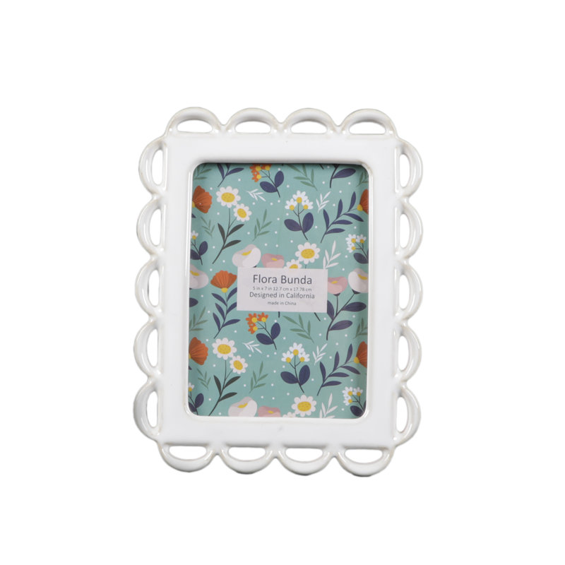 5x7 H Ceramic Frame                         9.875*7.625*0.375