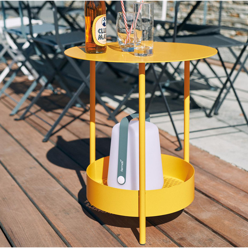 Salsa Outdoor Round Side Table, Liquorice