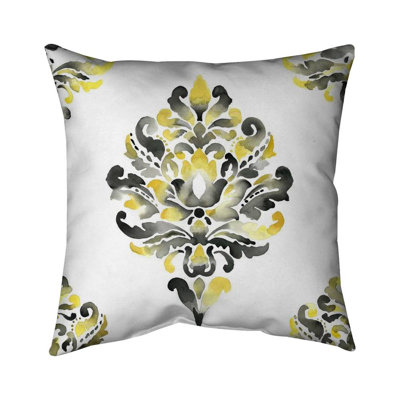 Baroque ornament - 16"x16" Throw pillow cover - Poly twill - Print on demand