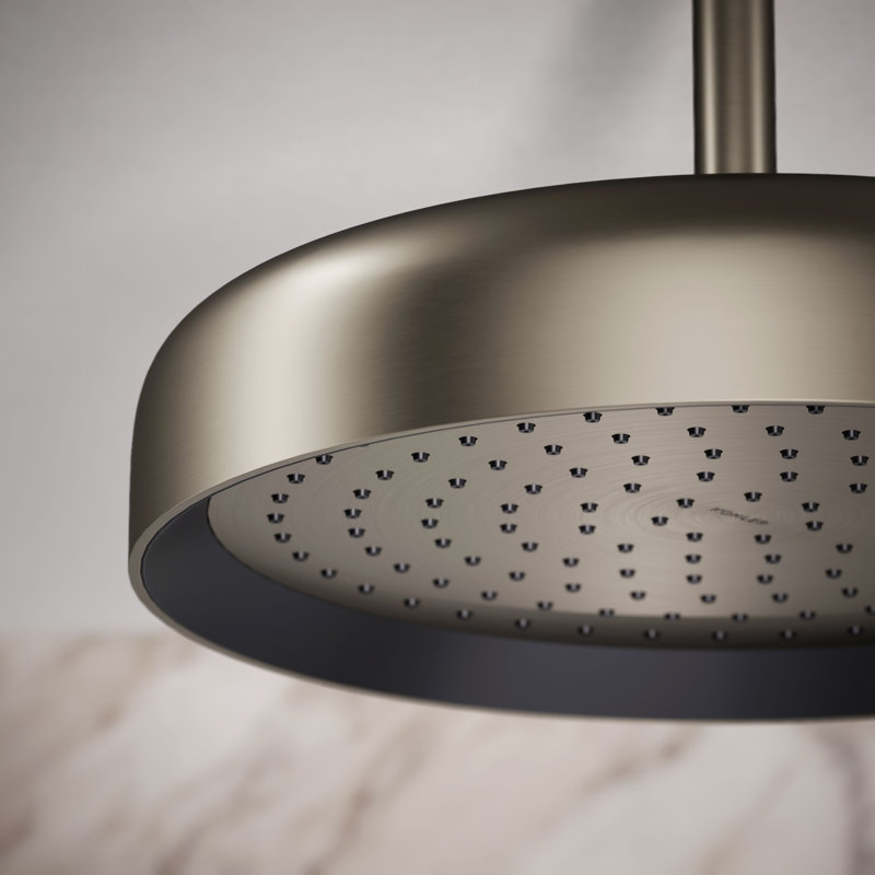 Statement 2.5 GPM Round 12 in. Rainhead with Katalyst Air-Induction Technology, Vibrant Brushed Nickel, 2.5 GPM, Round