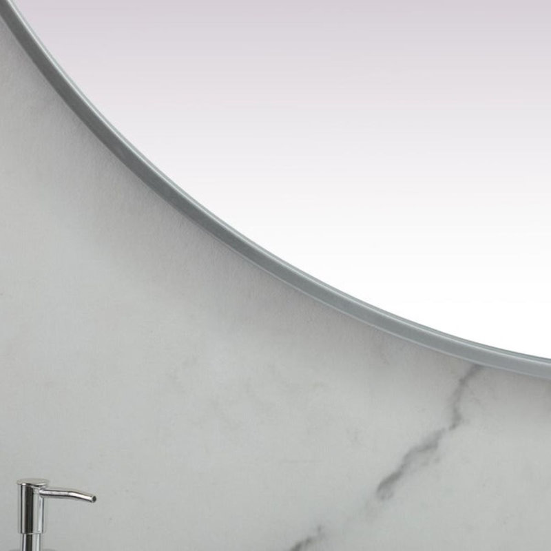 Elington Metal Oval Mirror, Silver, 72"  x 36" 