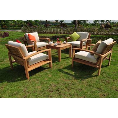 Ensemble de conversation 5 pièces avec chaises Sunbrella