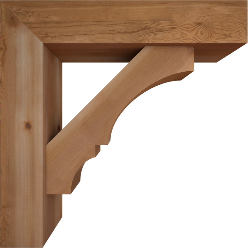 Support de bloc Balboa avec entretoise décalée, 32 x 32, Cèdre rouge occidental de l 7 1/2 po (lisse)