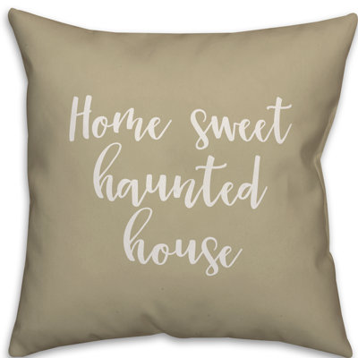 Housse et insert de coussin carré Home Sweet Haunted House