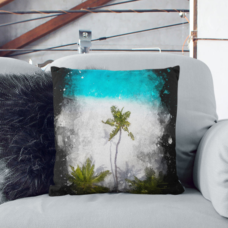 Square Throw Cushion, Black, 40cm H x 40cm W x 15cm D