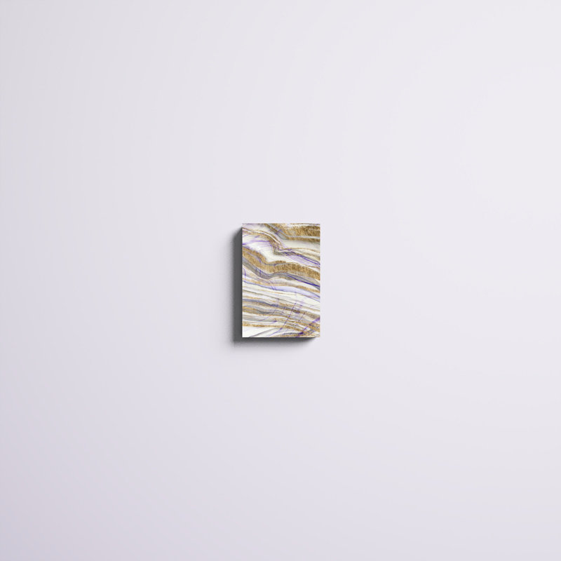 «Amethyst & Gold II» par Studio W - peinture sur toile tendue, H 12 po x l 8 po