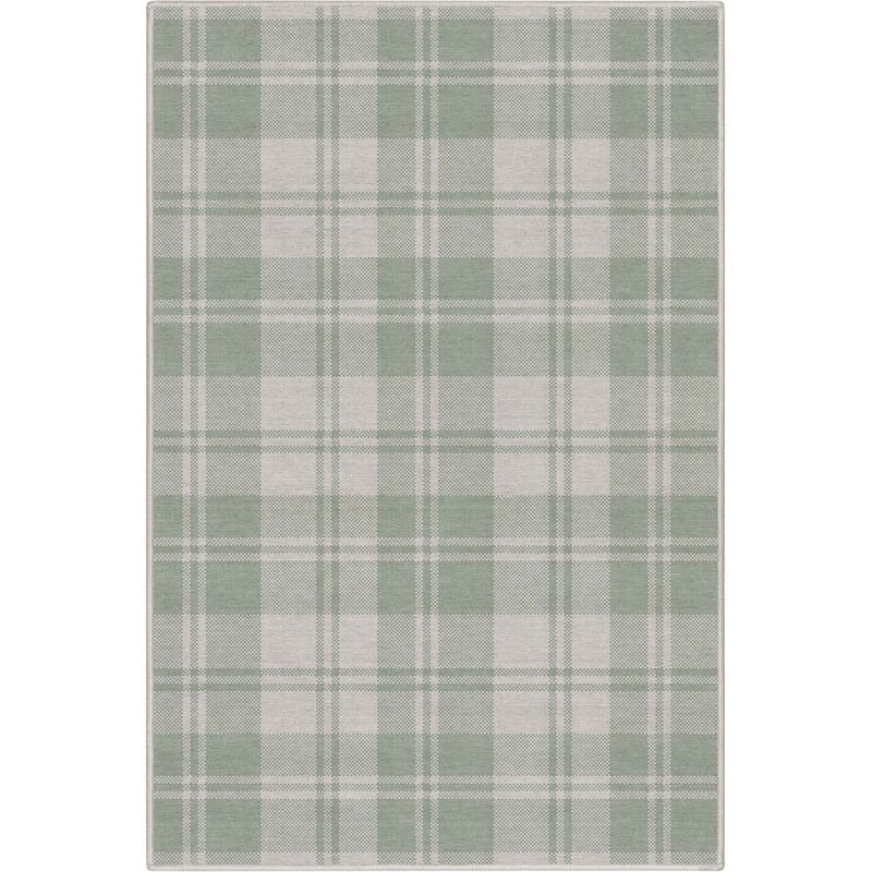 Tapis vert tissé à plat Kehr, Rectangle 3 pi 3 po x 5 pi