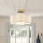 4-Lamp Golden Flower shaped Adjustable Iron Ceiling Light